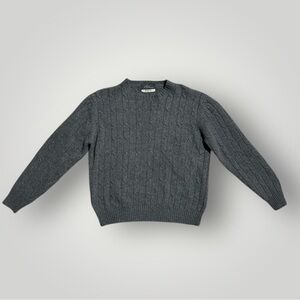 Neiman Marcus Kensington 100% Cashmere Sweater Men's Medium Gray Cable Knit